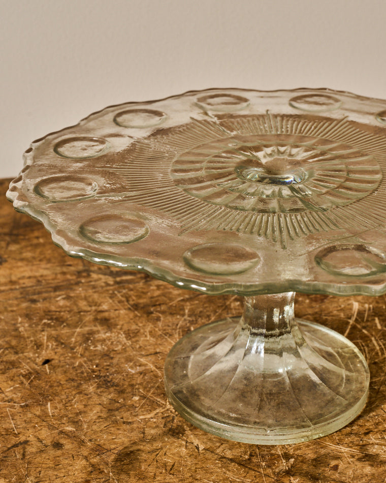 Vintage Glass Pedestal Dish/Cloche