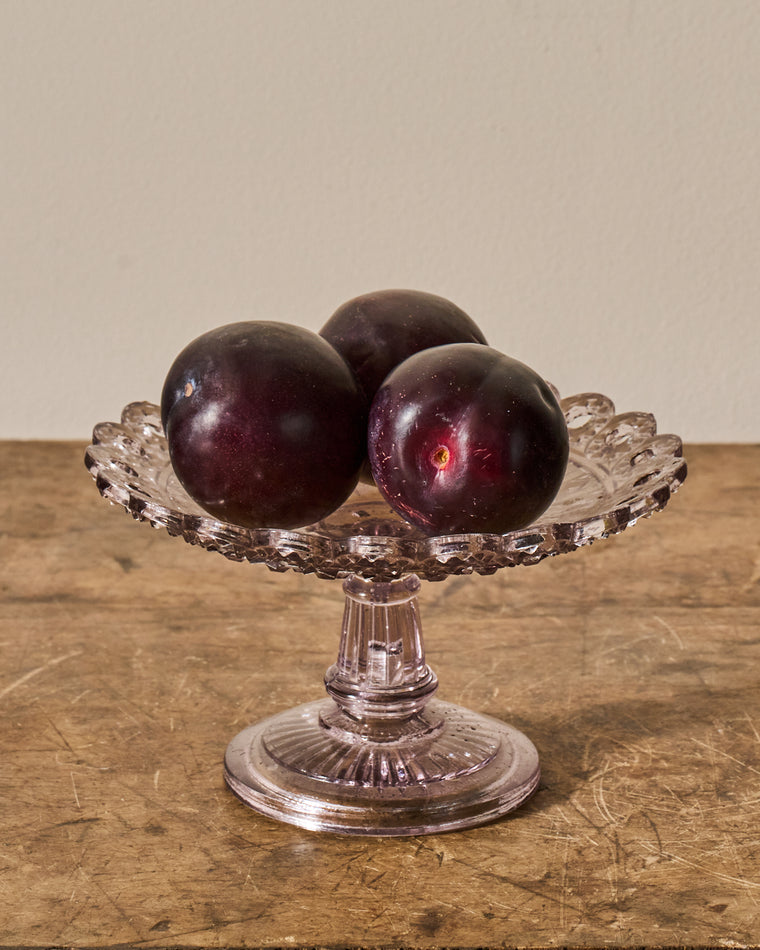 Vintage Glass Pedestal Dish/Cloche