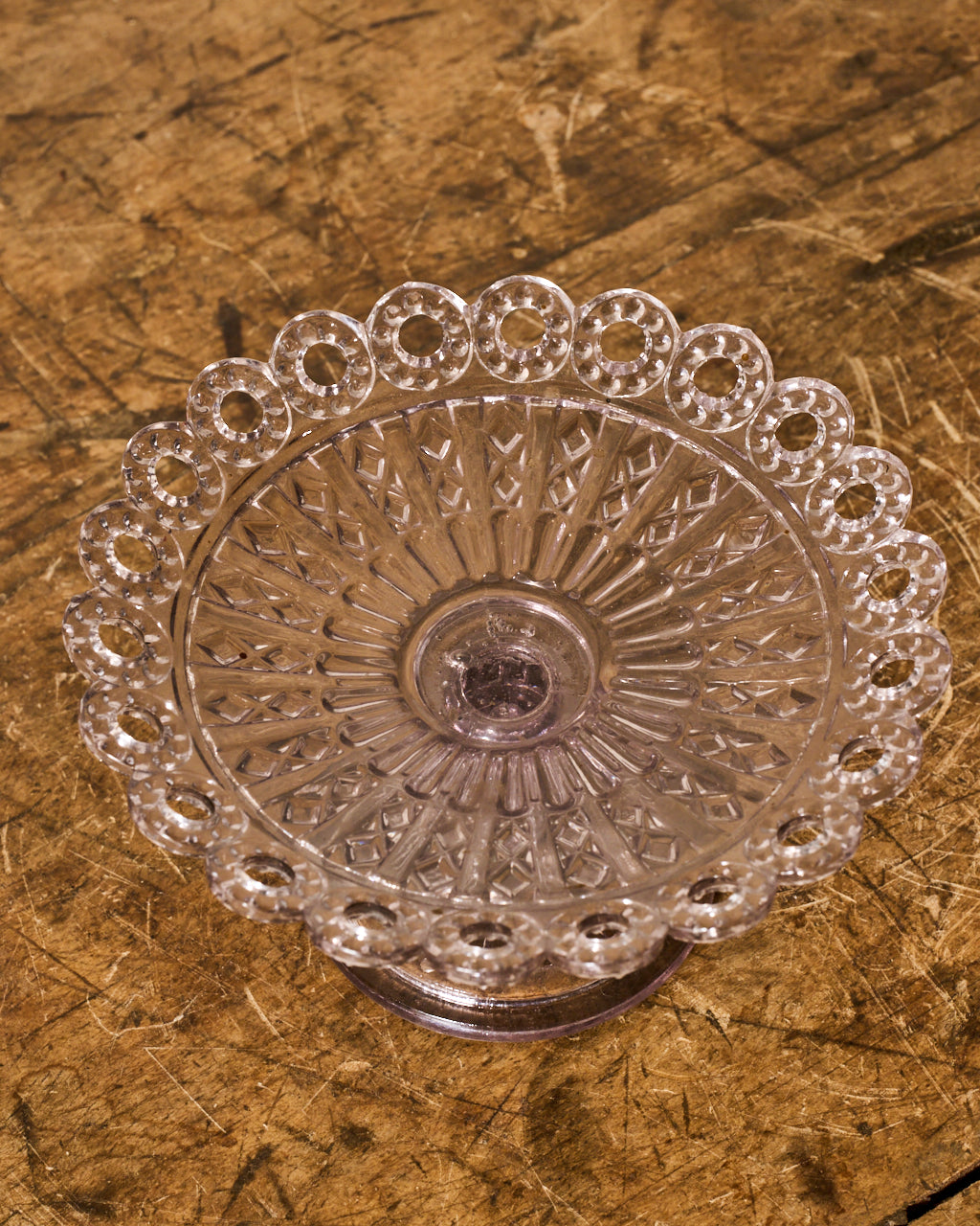 Vintage Glass Pedestal Dish/Cloche
