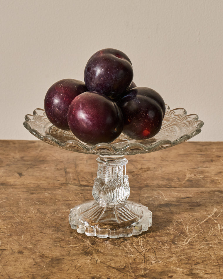 Vintage Glass Pedestal Dish/Cloche