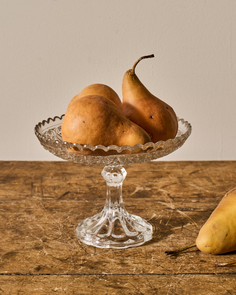 Vintage Glass Pedestal Dish/Cloche