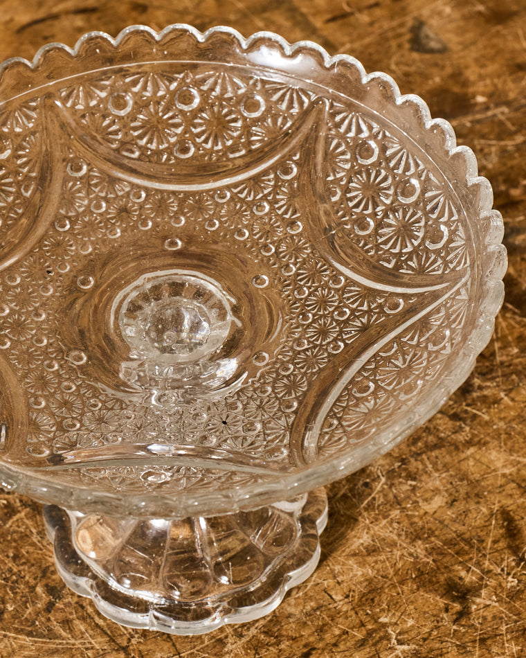 Vintage Glass Pedestal Dish/Cloche