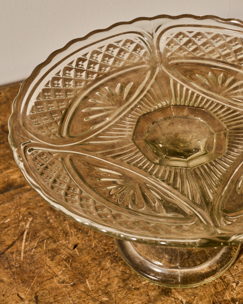 Vintage Glass Pedestal Dish/Cloche
