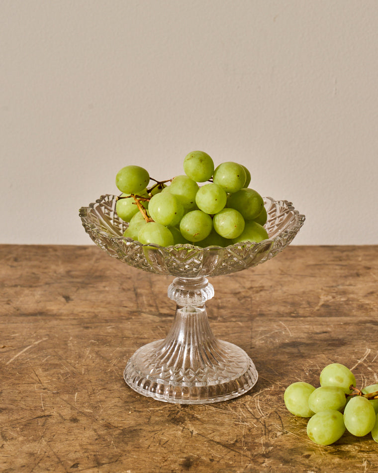 Vintage Glass Pedestal Dish/Cloche