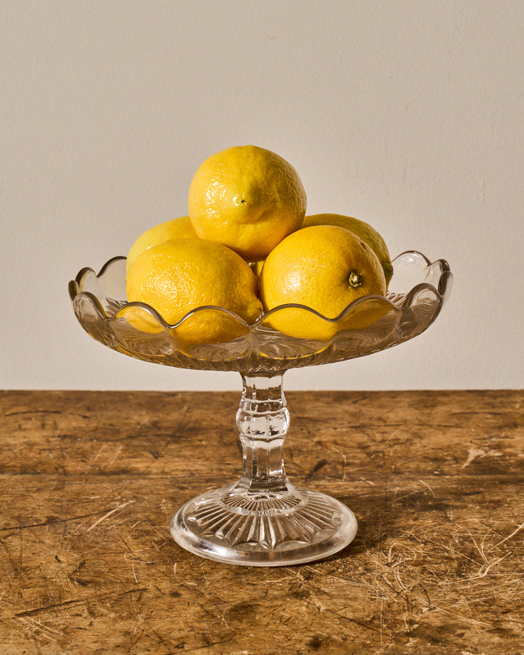 Vintage Glass Pedestal Dish/Cloche