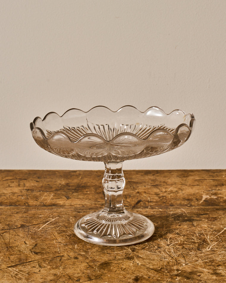 Vintage Glass Pedestal Dish/Cloche
