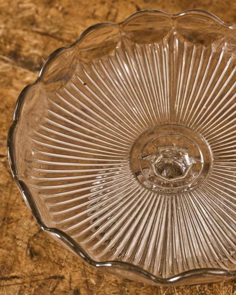 Vintage Glass Pedestal Dish/Cloche