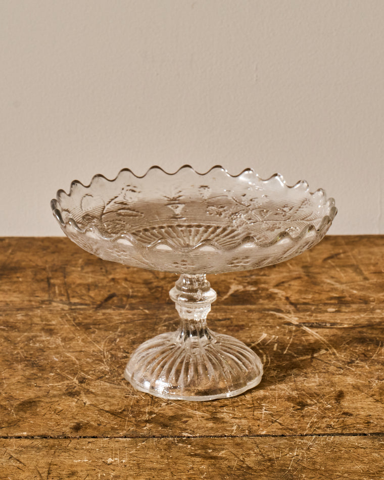 Vintage Glass Pedestal Dish/Cloche
