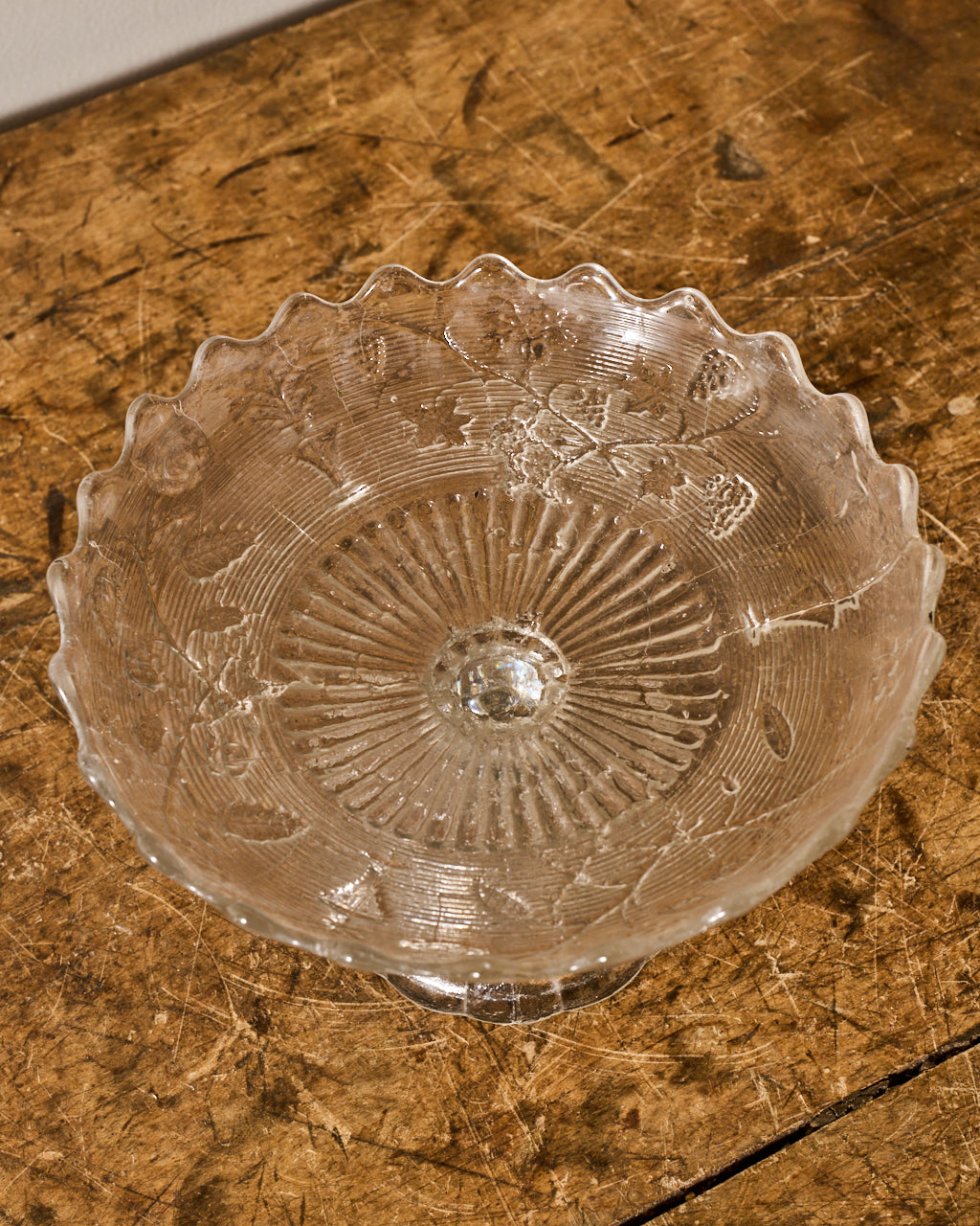 Vintage Glass Pedestal Dish/Cloche