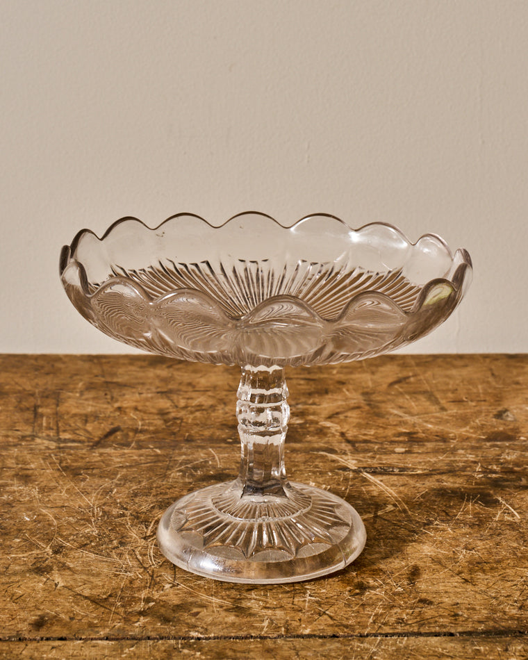 Vintage Glass Pedestal Dish/Cloche