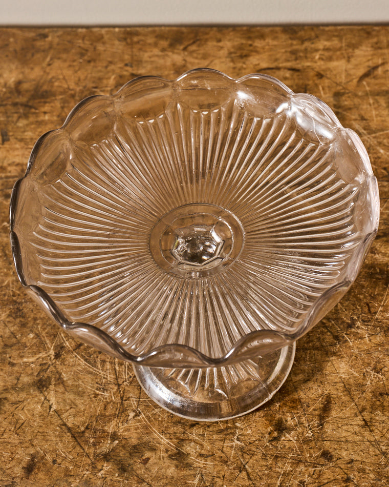 Vintage Glass Pedestal Dish/Cloche