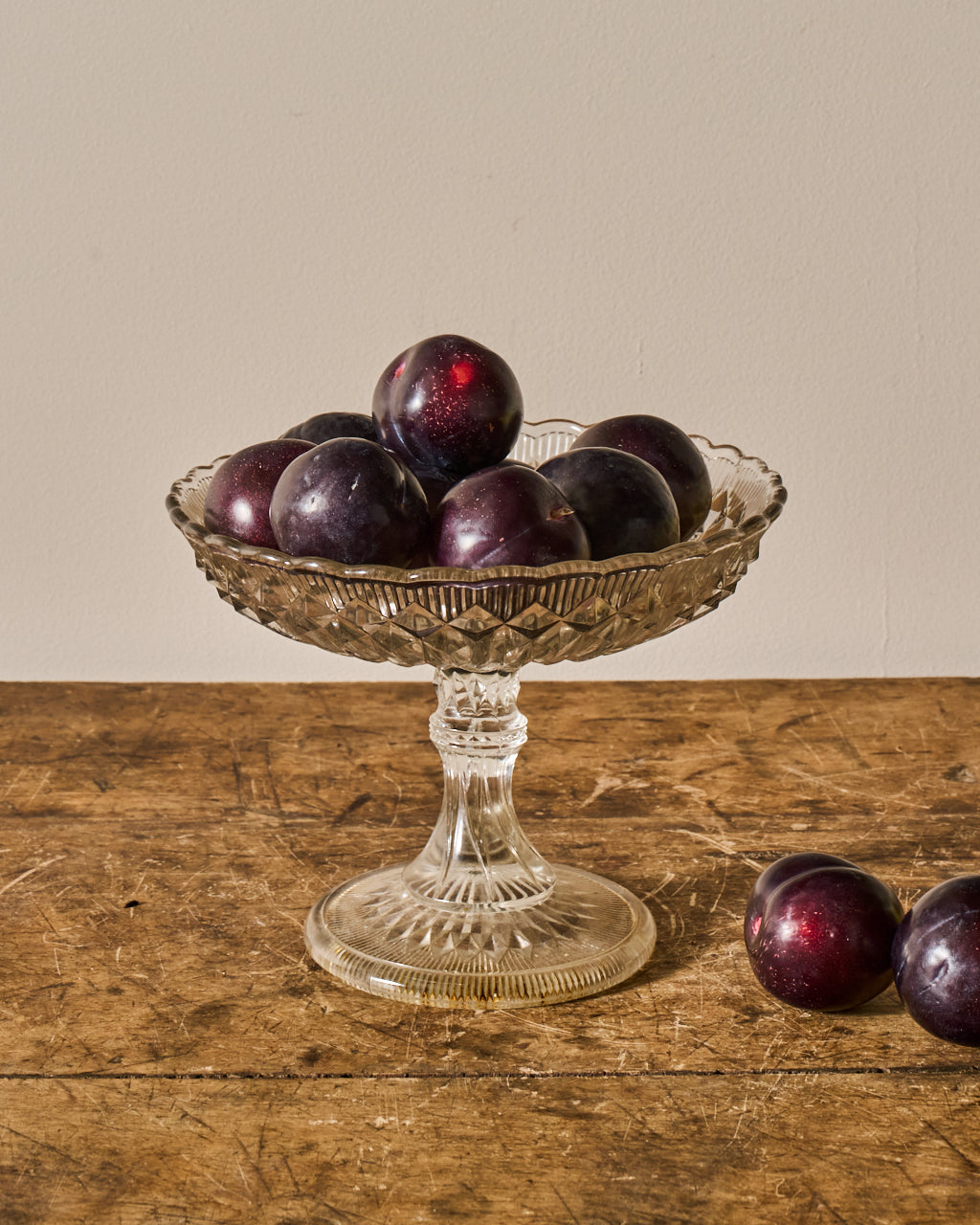 Vintage Glass Pedestal Dish/Cloche