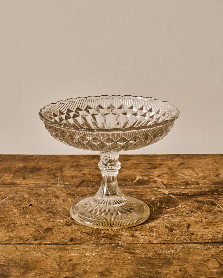 Vintage Glass Pedestal Dish/Cloche
