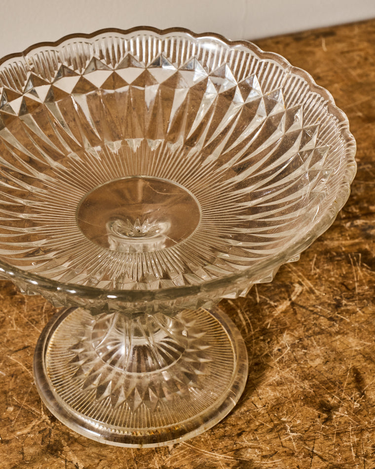 Vintage Glass Pedestal Dish/Cloche