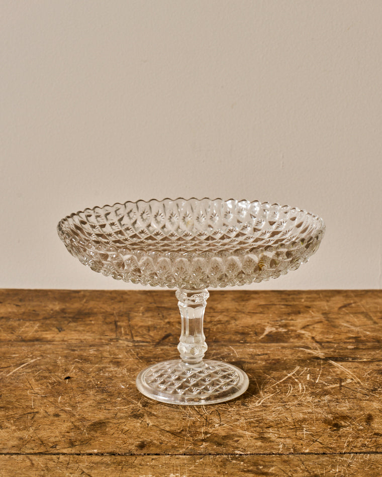 Vintage Glass Pedestal Dish/Cloche