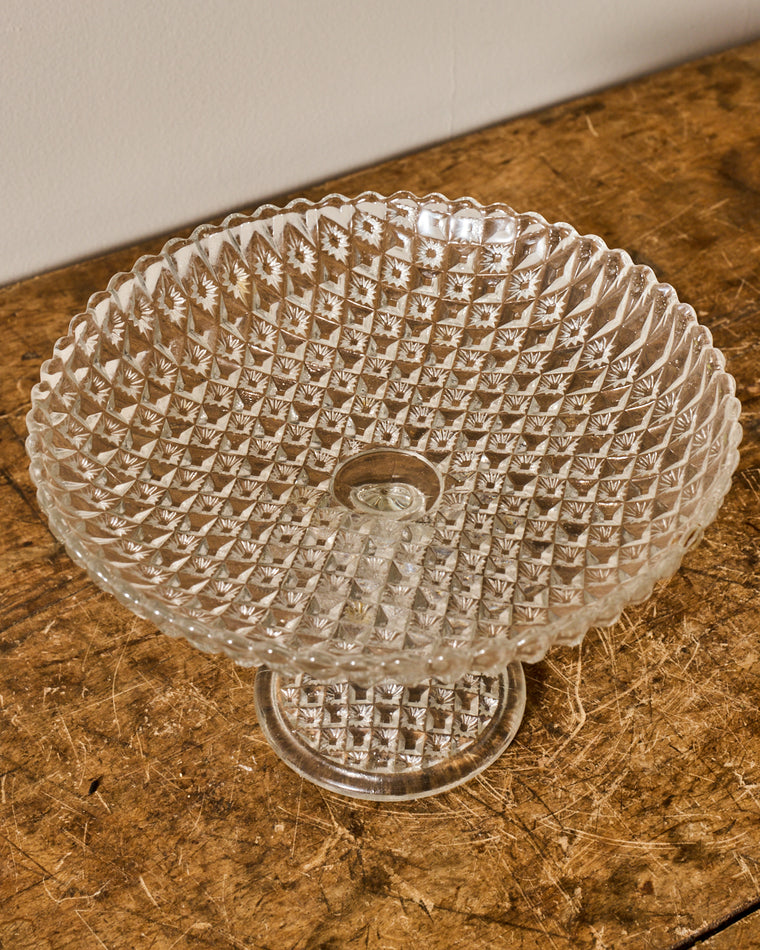 Vintage Glass Pedestal Dish/Cloche