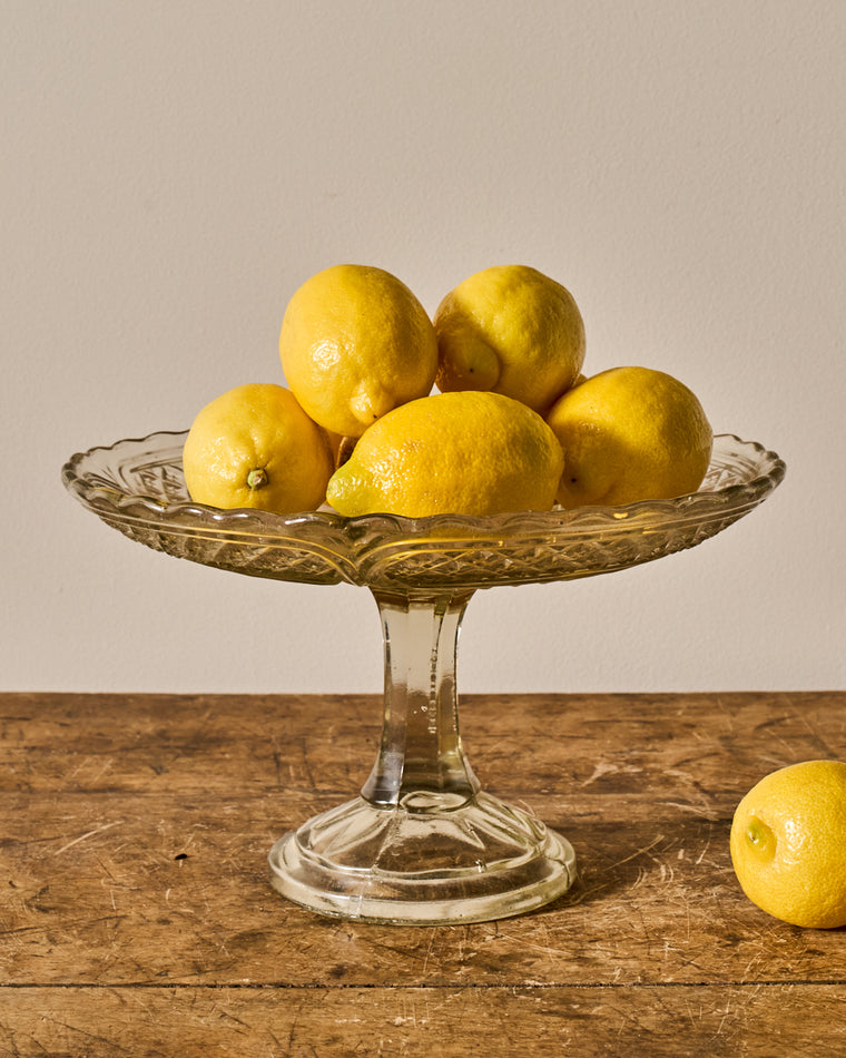Vintage Glass Pedestal Dish/Cloche