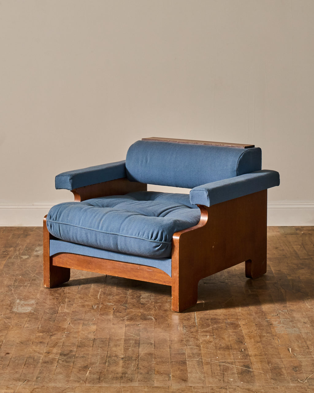 Midcentury Blue Armchair