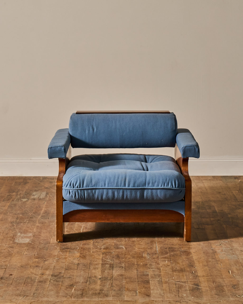 Midcentury Blue Armchair