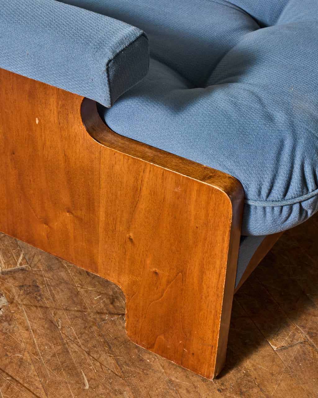 Midcentury Blue Armchair