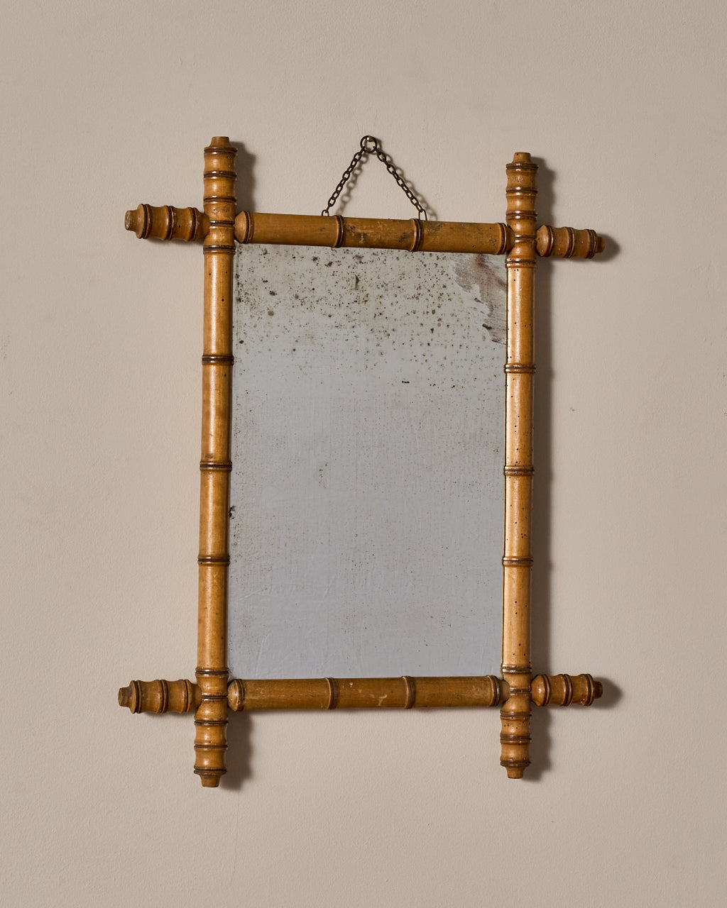 French Faux Bamboo Mirror