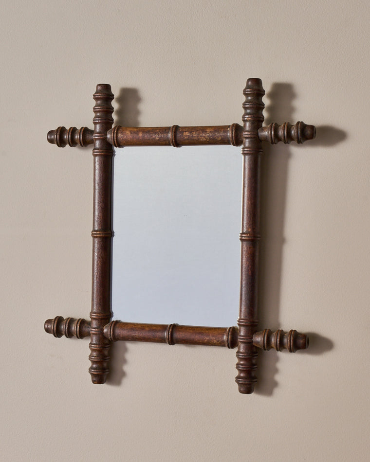 French Faux Bamboo Mirror