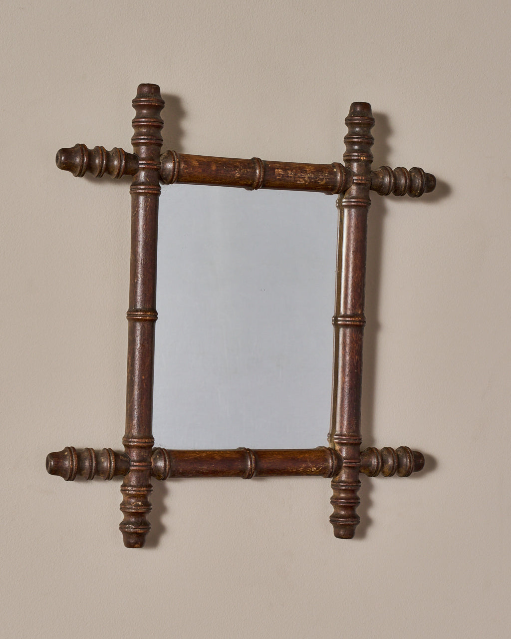 French Faux Bamboo Mirror