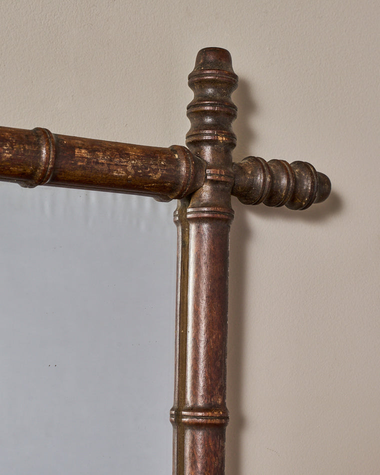 French Faux Bamboo Mirror