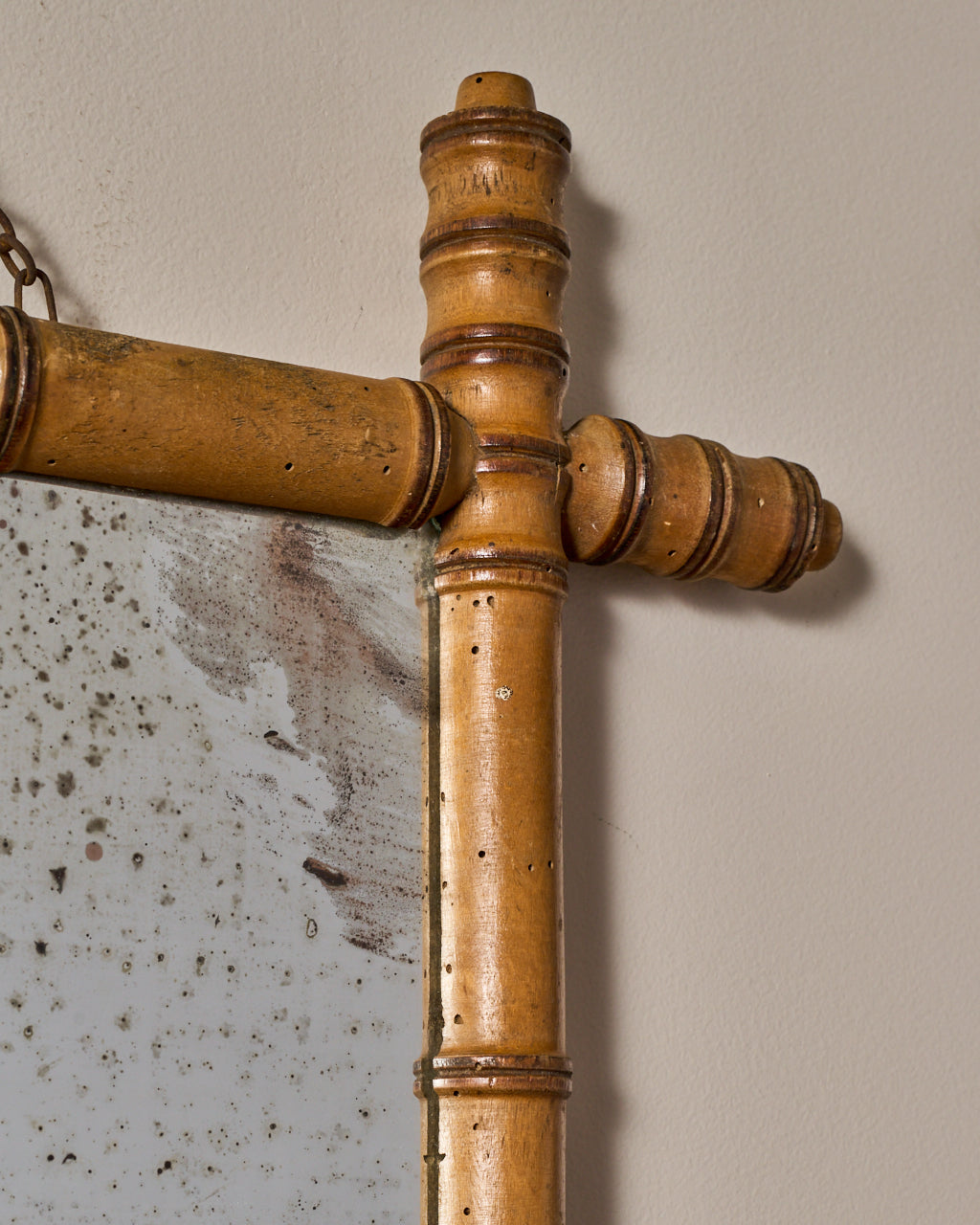 French Faux Bamboo Mirror