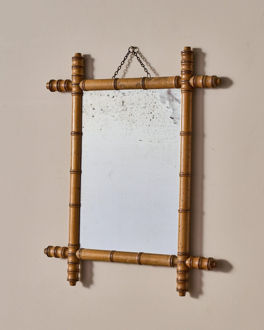 French Faux Bamboo Mirror