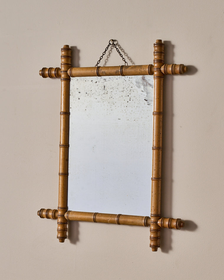 French Faux Bamboo Mirror