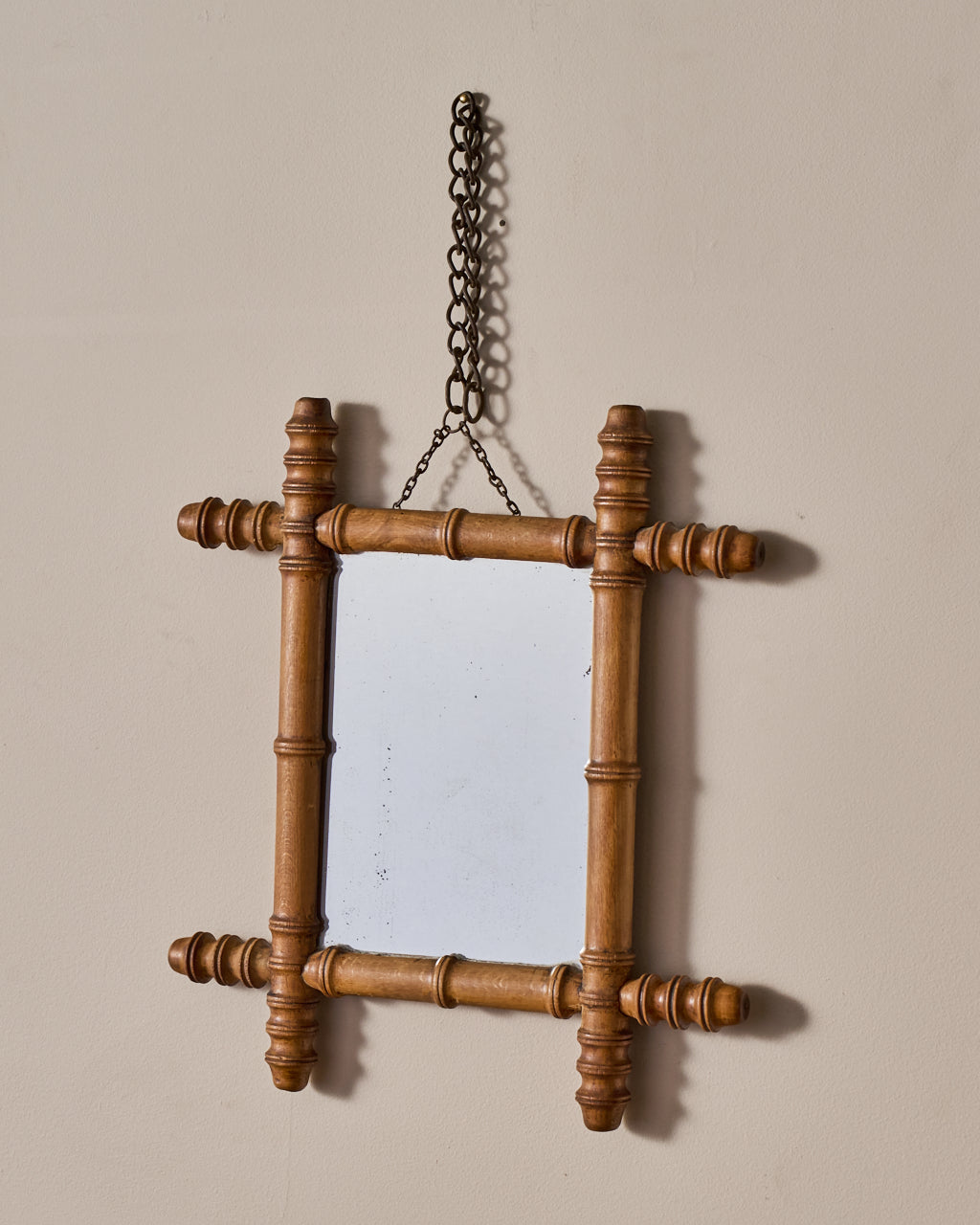 French Faux Bamboo Mirror