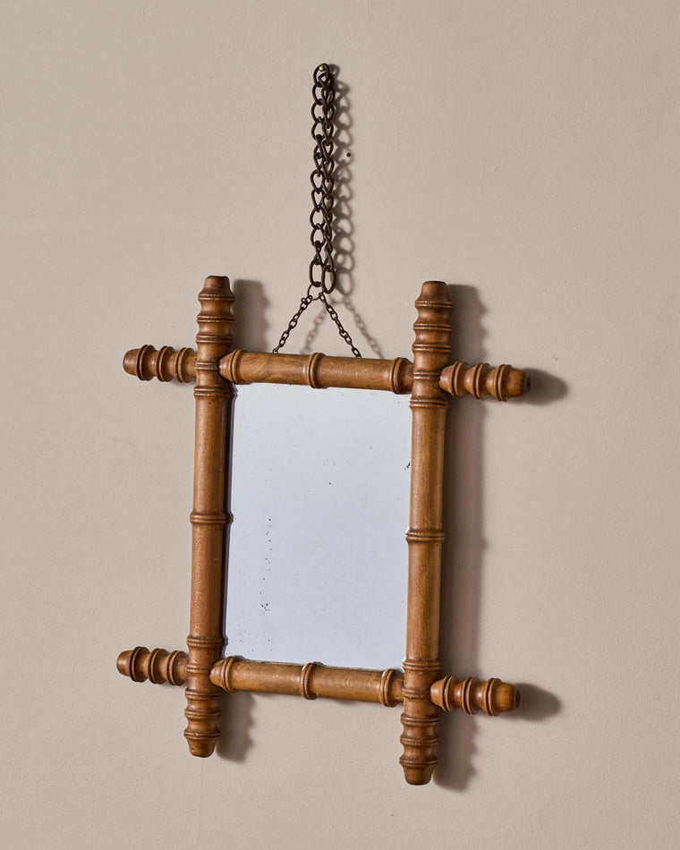 French Faux Bamboo Mirror
