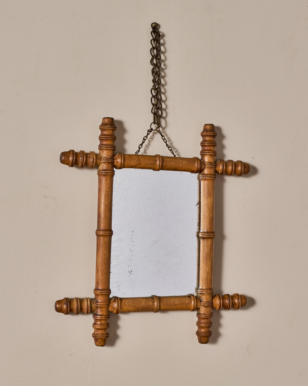 French Faux Bamboo Mirror