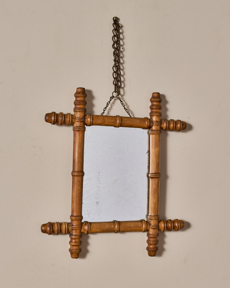 French Faux Bamboo Mirror