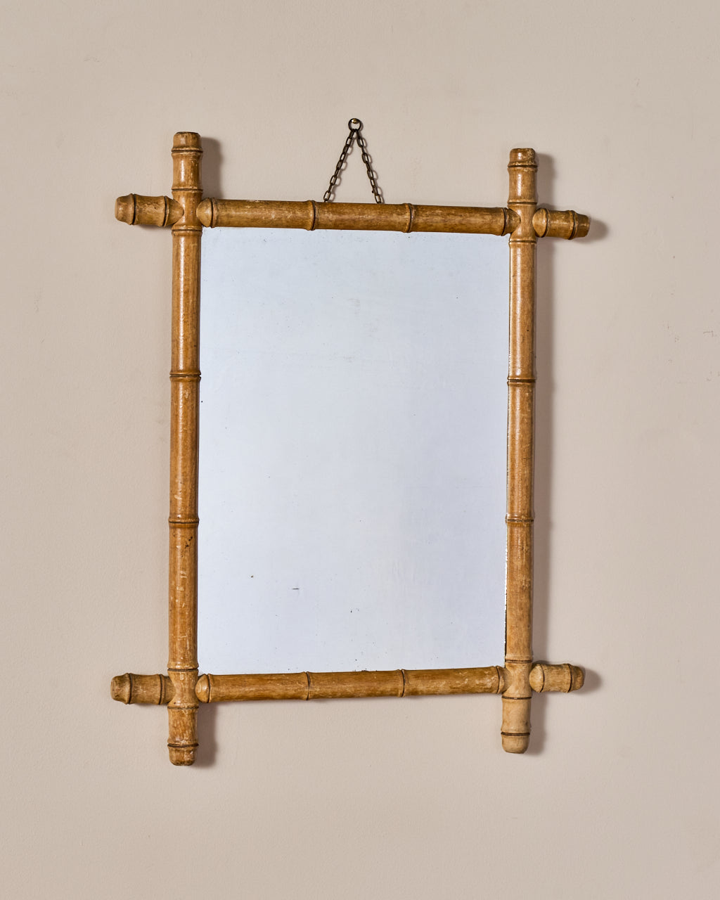 Large Faux Bamboo Mirror