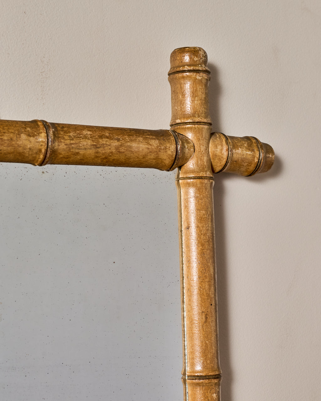 Large Faux Bamboo Mirror