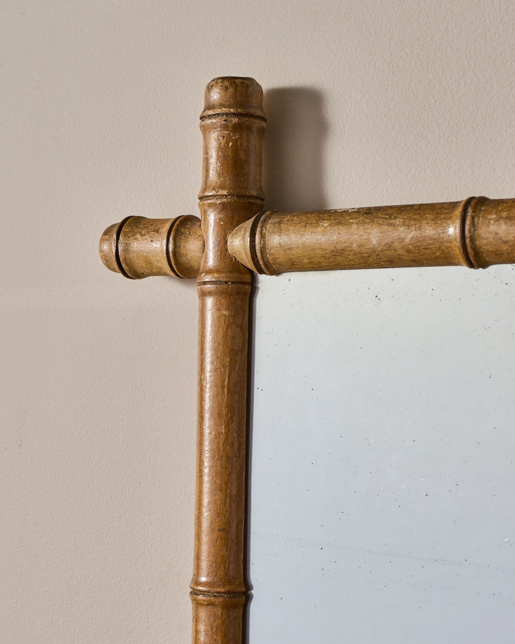 Large Faux Bamboo Mirror