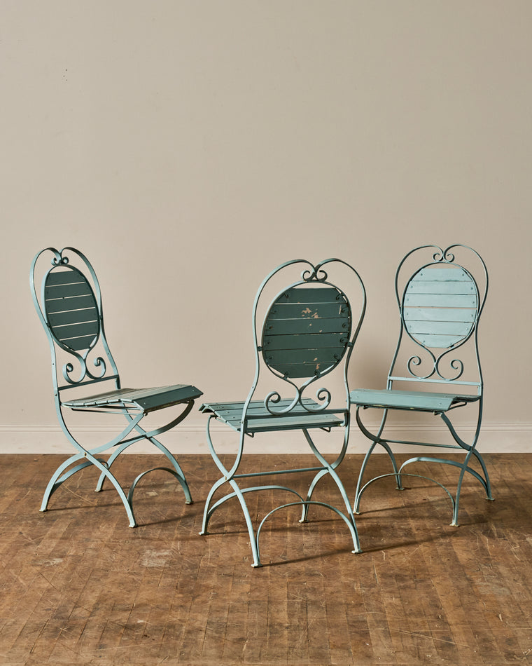 French Blue Garden Chair
