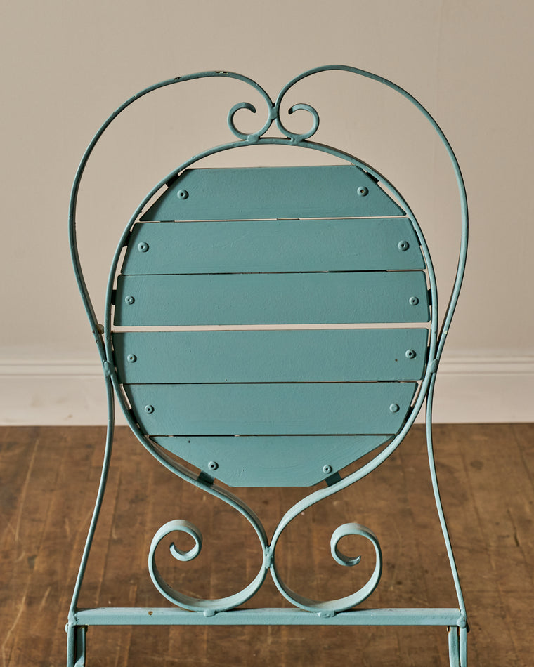 French Blue Garden Chair