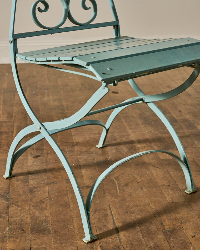 French Blue Garden Chair
