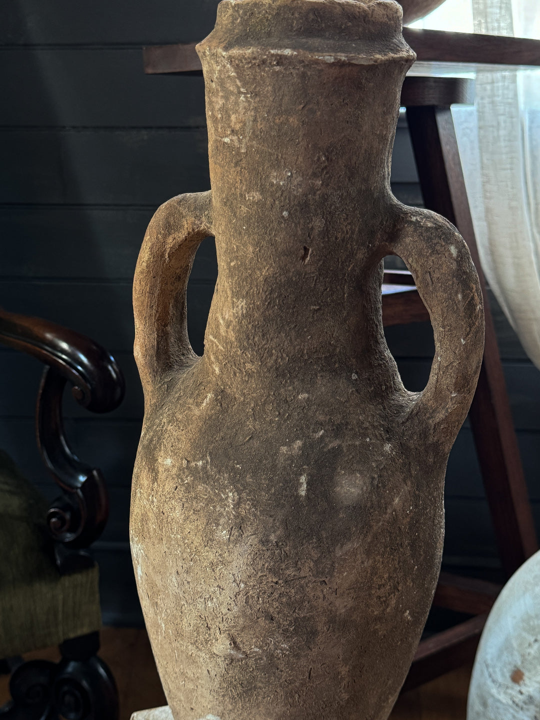 Two Handle Moroccan Terracotta Vessel