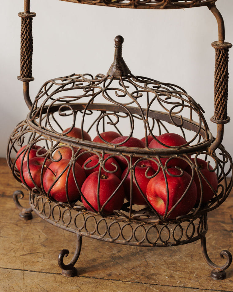19th c. Wrought Iron Fruit Stand