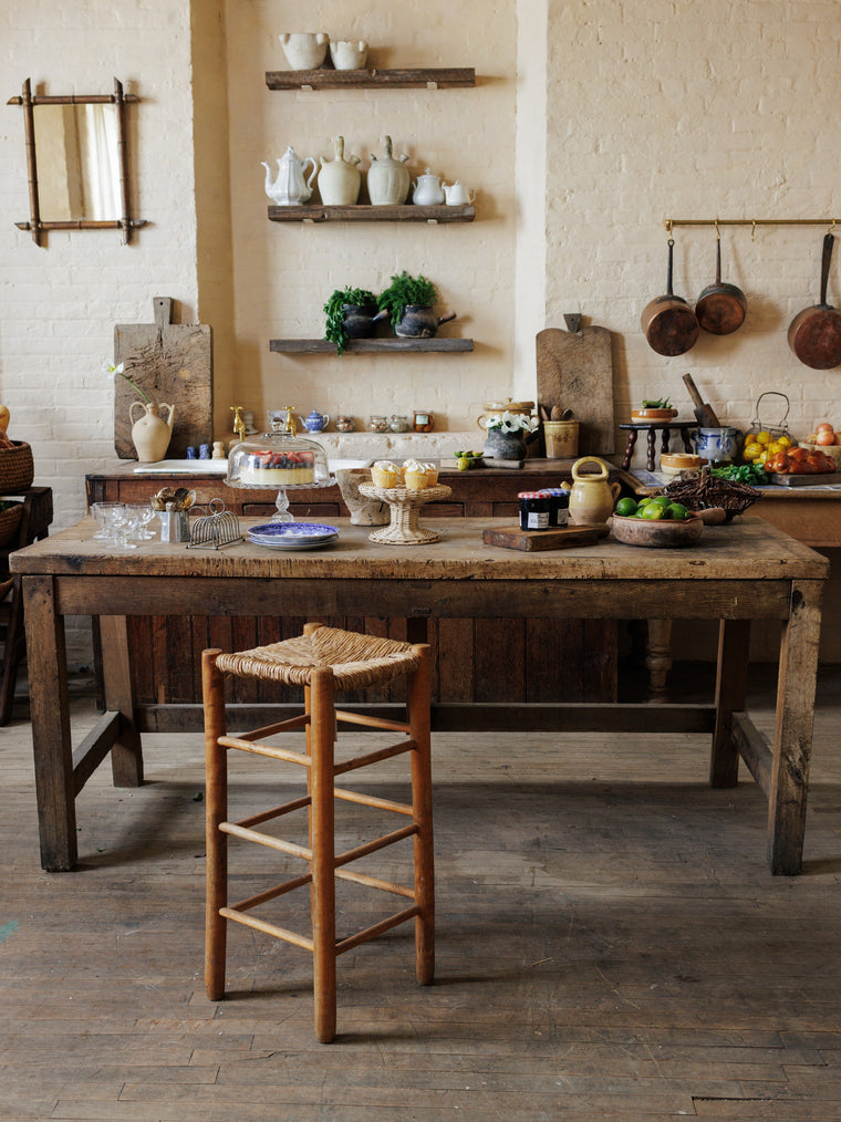 Natural Rush Counter Stool