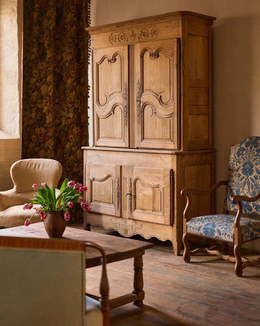 19th c. Oak Alsace Cupboard