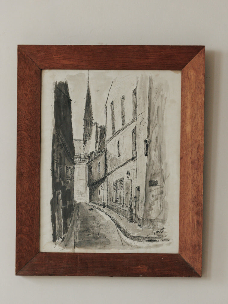 Streets of Paris - Ink Painting