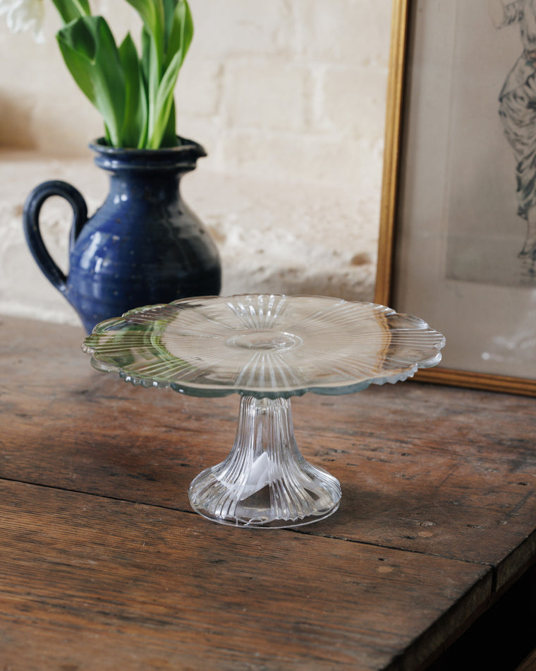 Vintage Glass Cake Pedestal