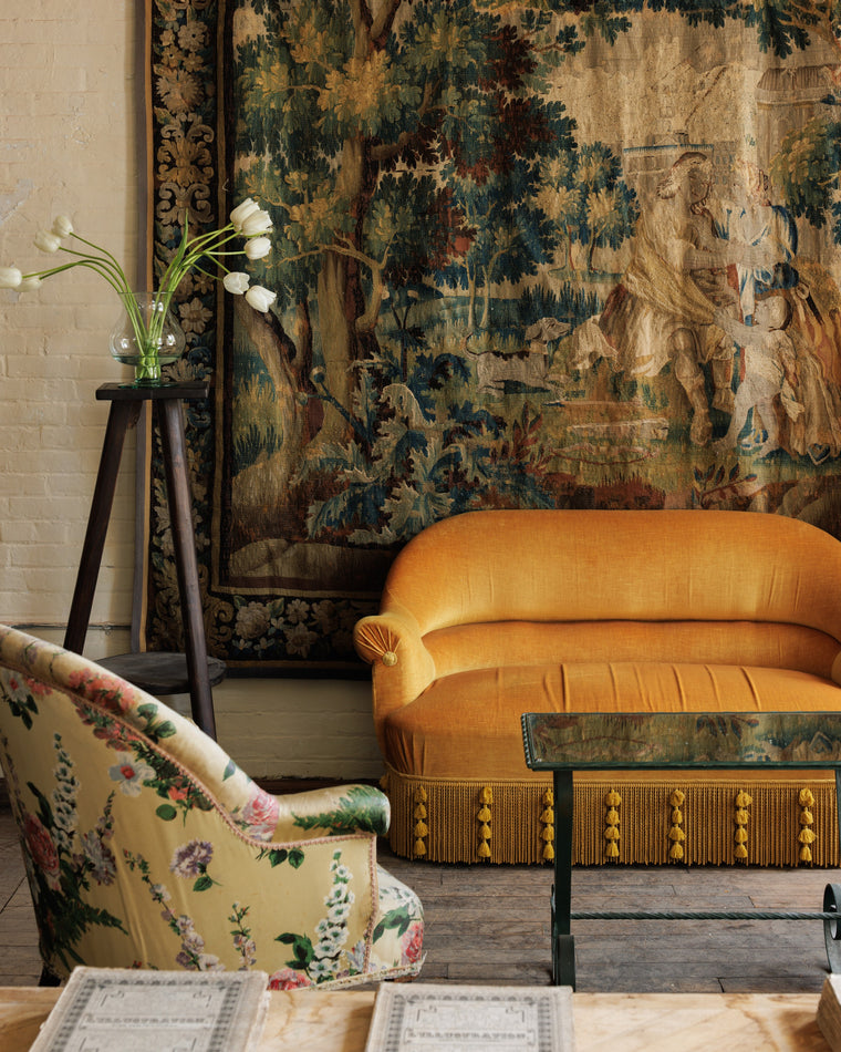 Floral Napoleon III Toad Armchair