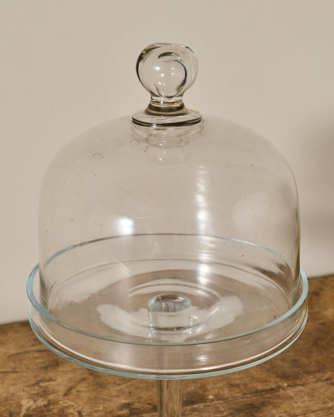 Vintage Glass Pedestal Set