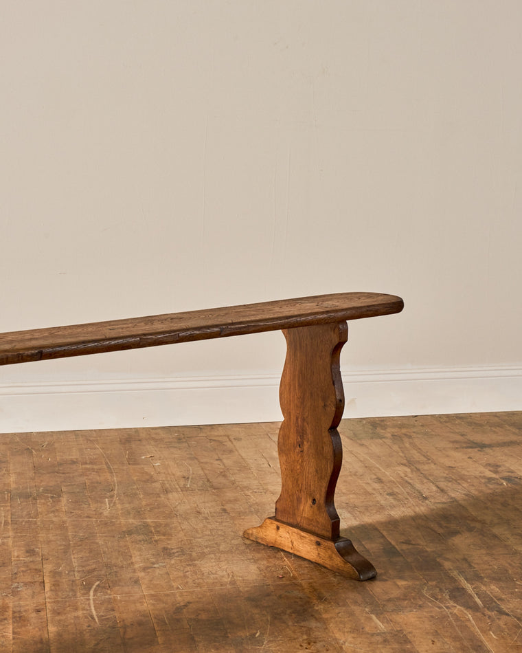 19th c. French Oak Bench